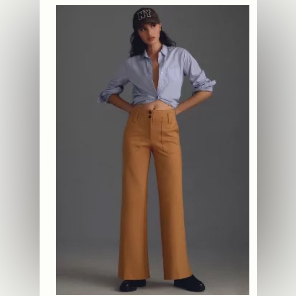 The Naomi Ponte Wide-Leg Flare Pants by Maeve